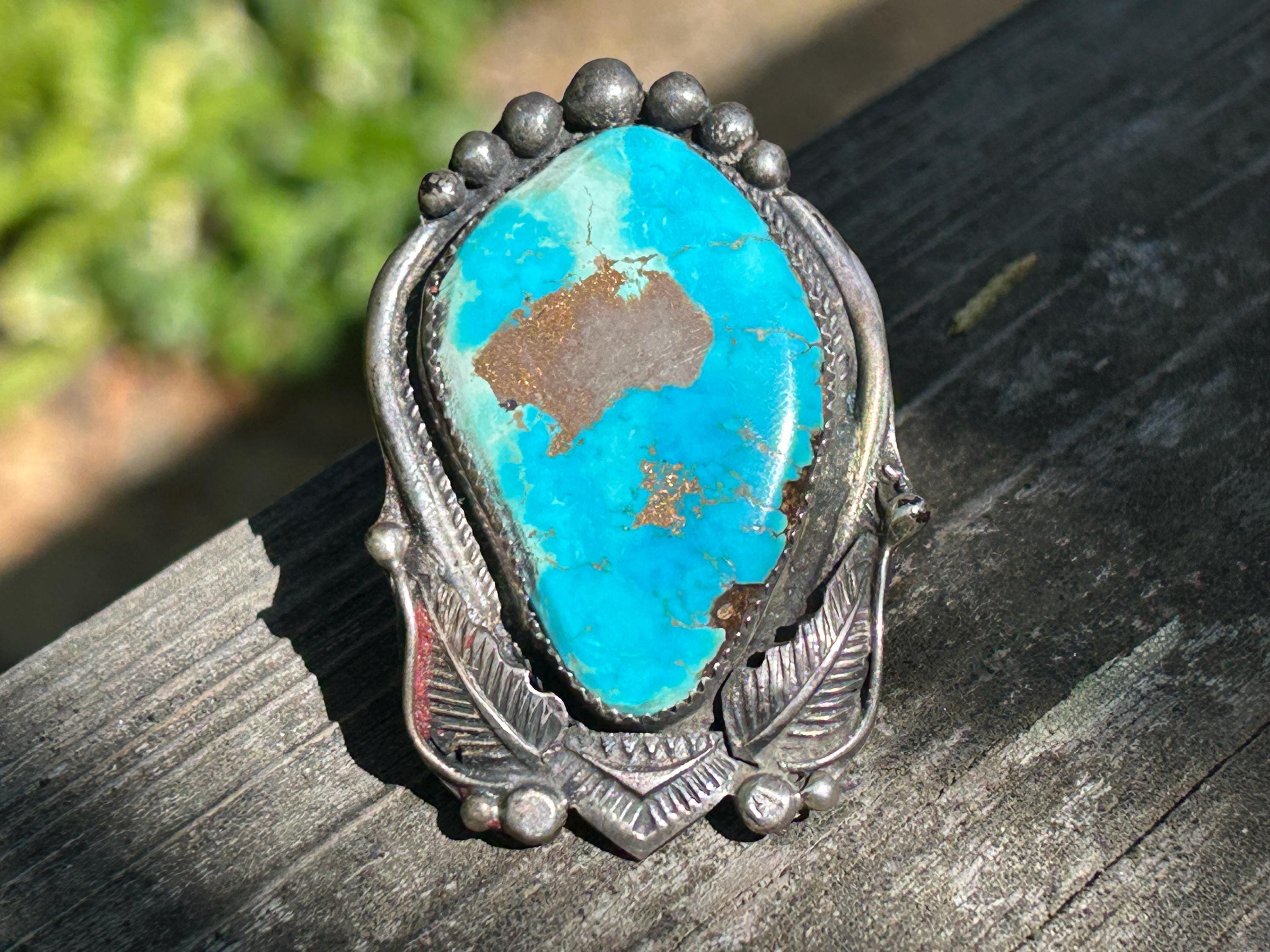 アクセサリー Navajo Vintage Turquoise Ring STERLING Navajo Turquoise Ring: Sterling Silver, Vintage 1960's, Native