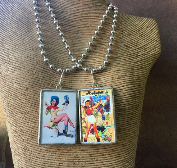 Vintage Cowgirl Rodeo Necklace Cowboy Boots Pendant Festival Necklace Cowboy Shoes Necklace Bolo Tie Cowgirl Necklace