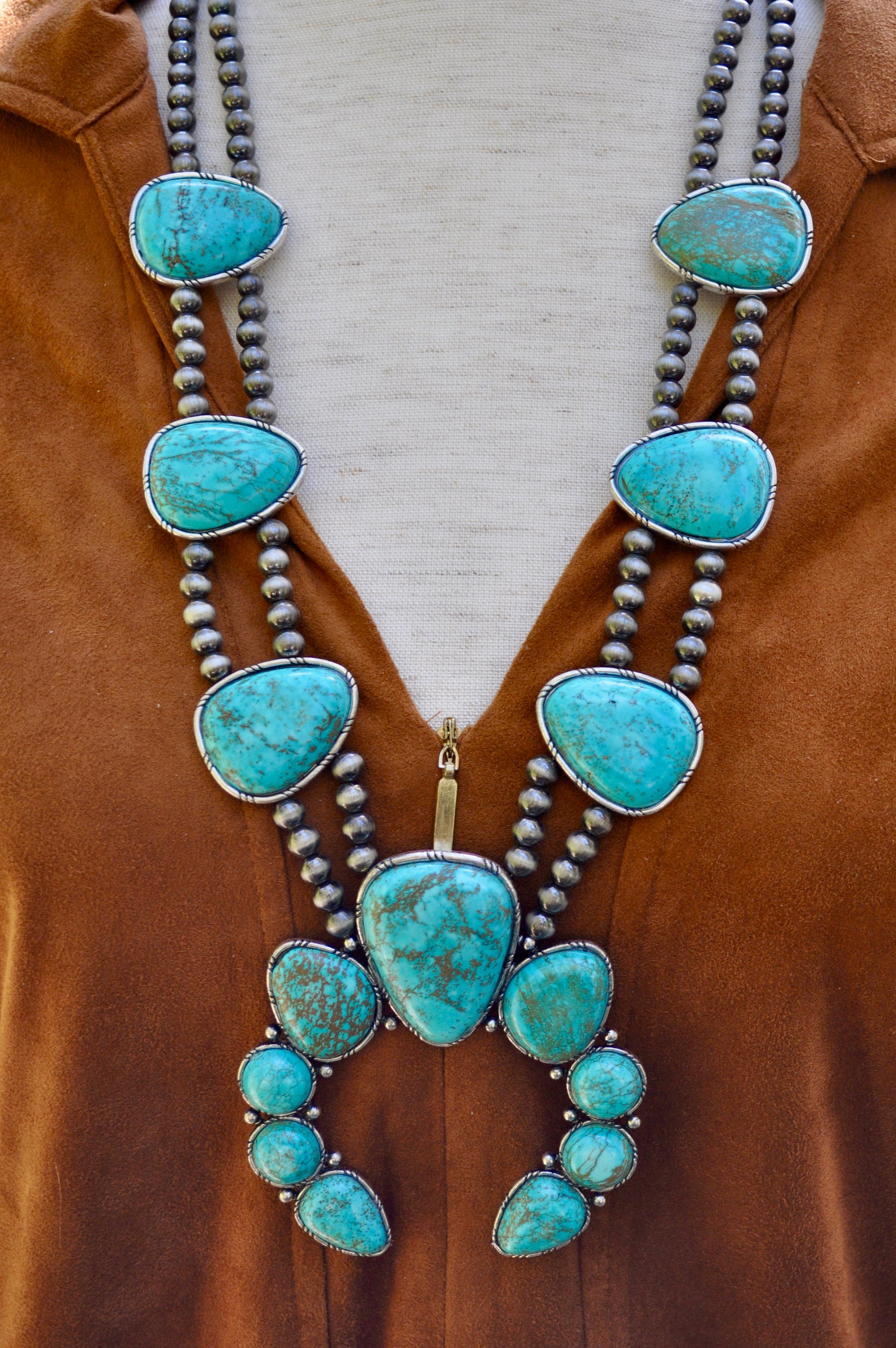 Squash necklace turquoise sale