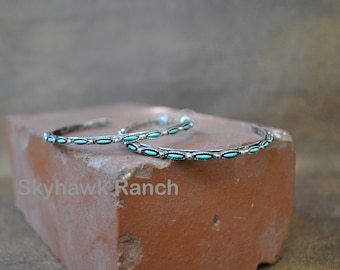 Turquoise Hoop Earrings Turquoise Earrings