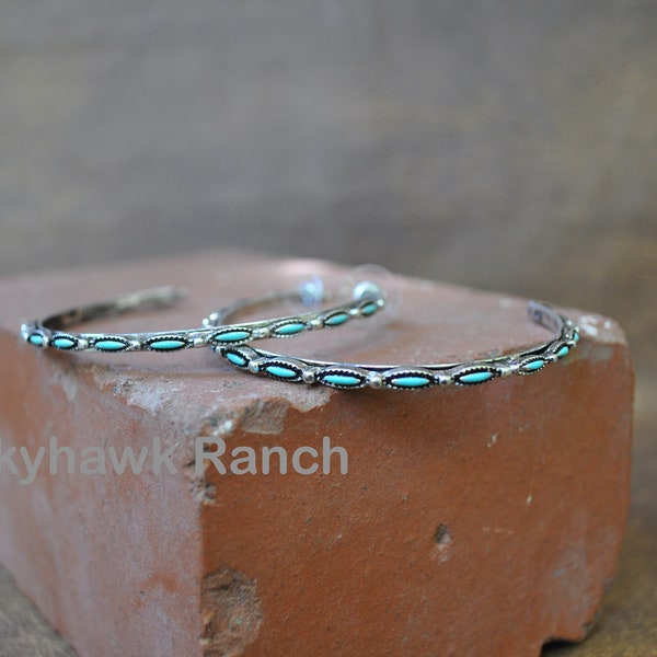 Turquoise Hoop Earrings Turquoise Earrings