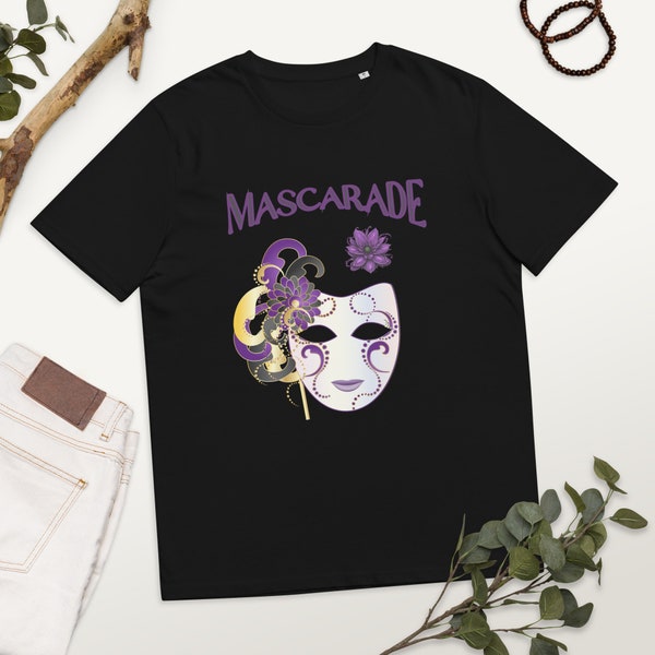 Maskarade Unisex-Bio-Baumwoll-T-Shirt Design Maskenball