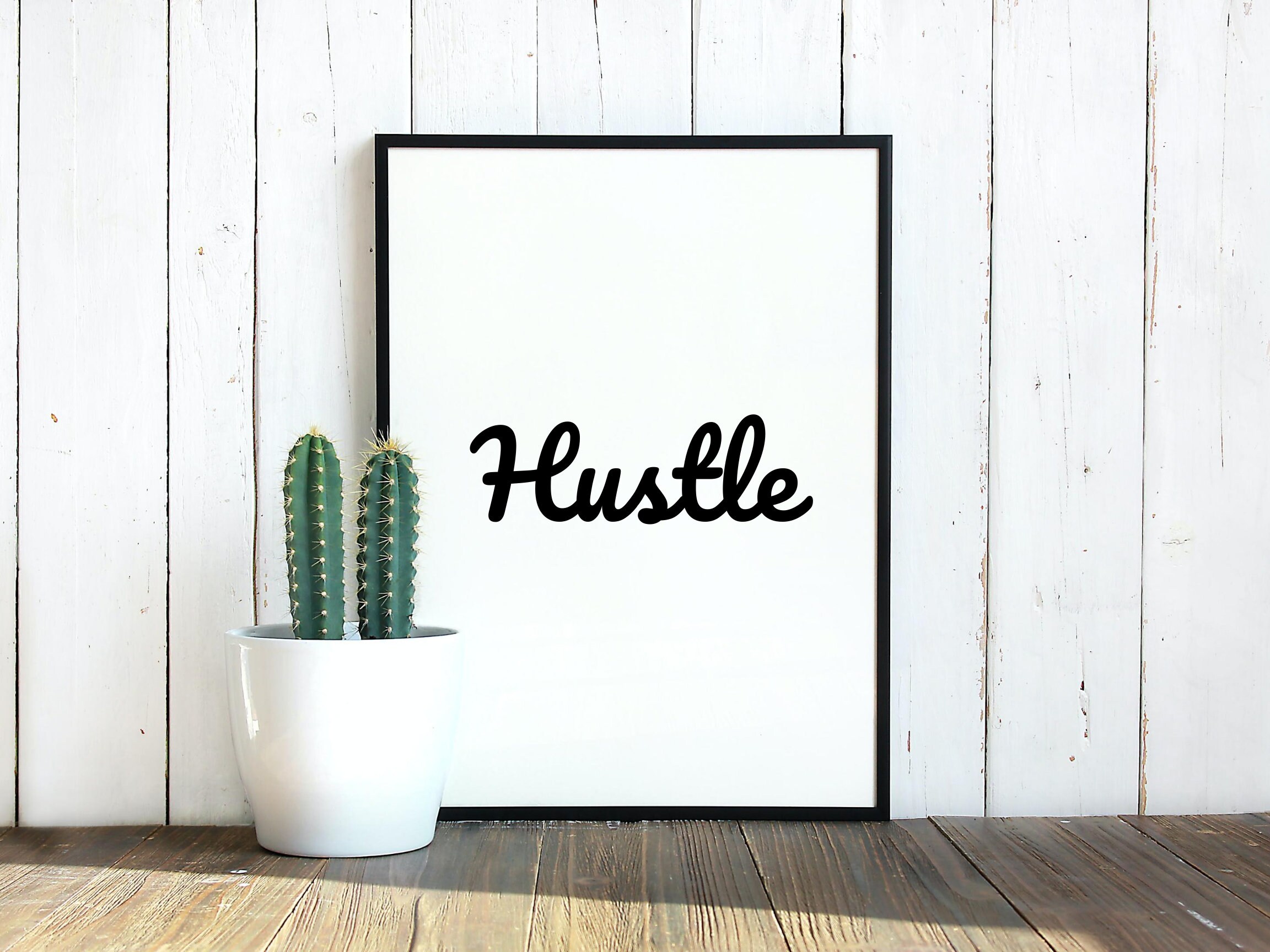 Hustle Print Printable Art Hustle Poster Inspirational Wall | Etsy