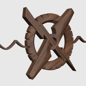 Navy Robotics Warfare Specialist (RW) Rating Symbol 3D STL File