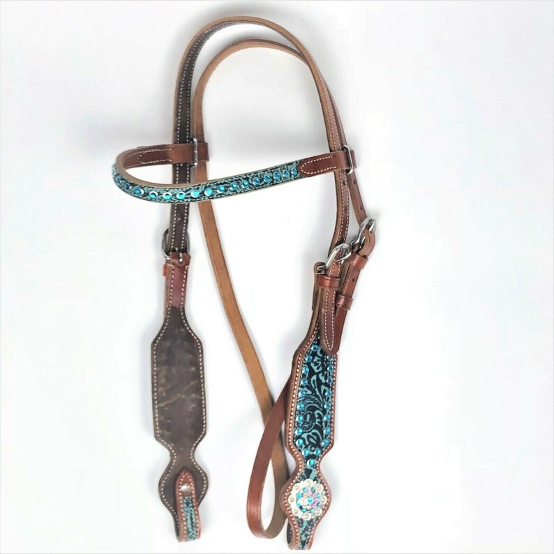Headstall and Breast Collar Set Leather Etsy