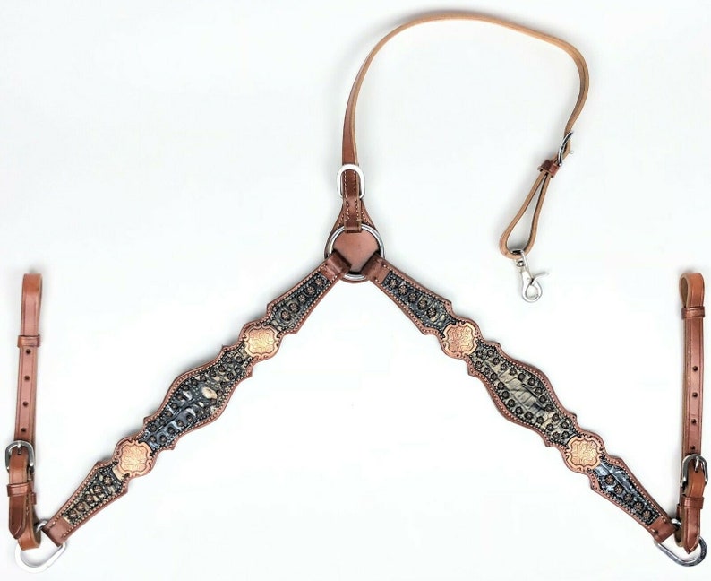 Headstall and Breast Collar Set Leather Etsy