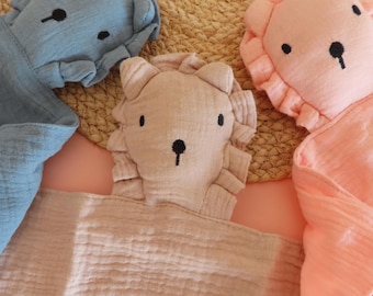Personalizable Cuddle cloth, Embroidered, Baby Shower Gift, Cuddle Cloth With Name, Birth Gift, Cuddle Lion, Snuggle Lion, Baby Shower Gift