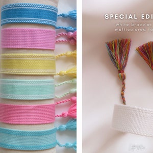 personalized bohemian bracelets embroidered with your desired text