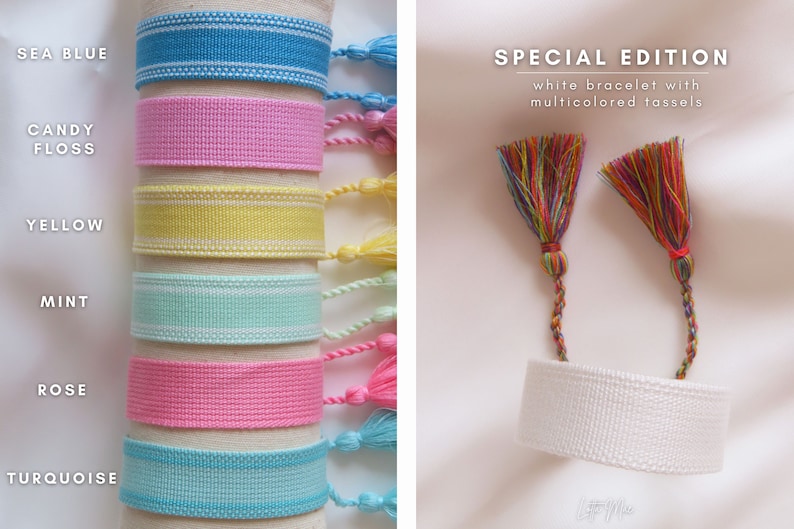 personalized bohemian bracelets embroidered with your desired text