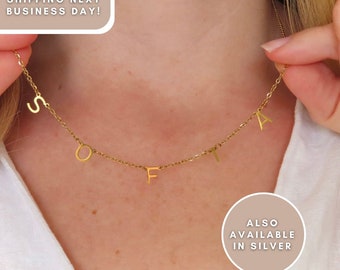 Personalisierte Namenskette Gold - Minimalistische Kette Silber - Valentinstag geschenk - Personalisiertes Geschenk für Frauen - Edelstahl