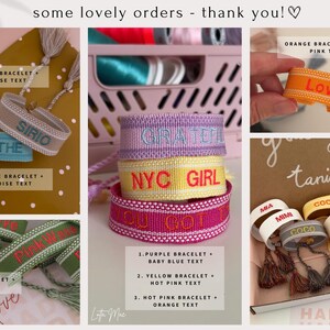 personalized bohemian bracelets embroidered with your desired text