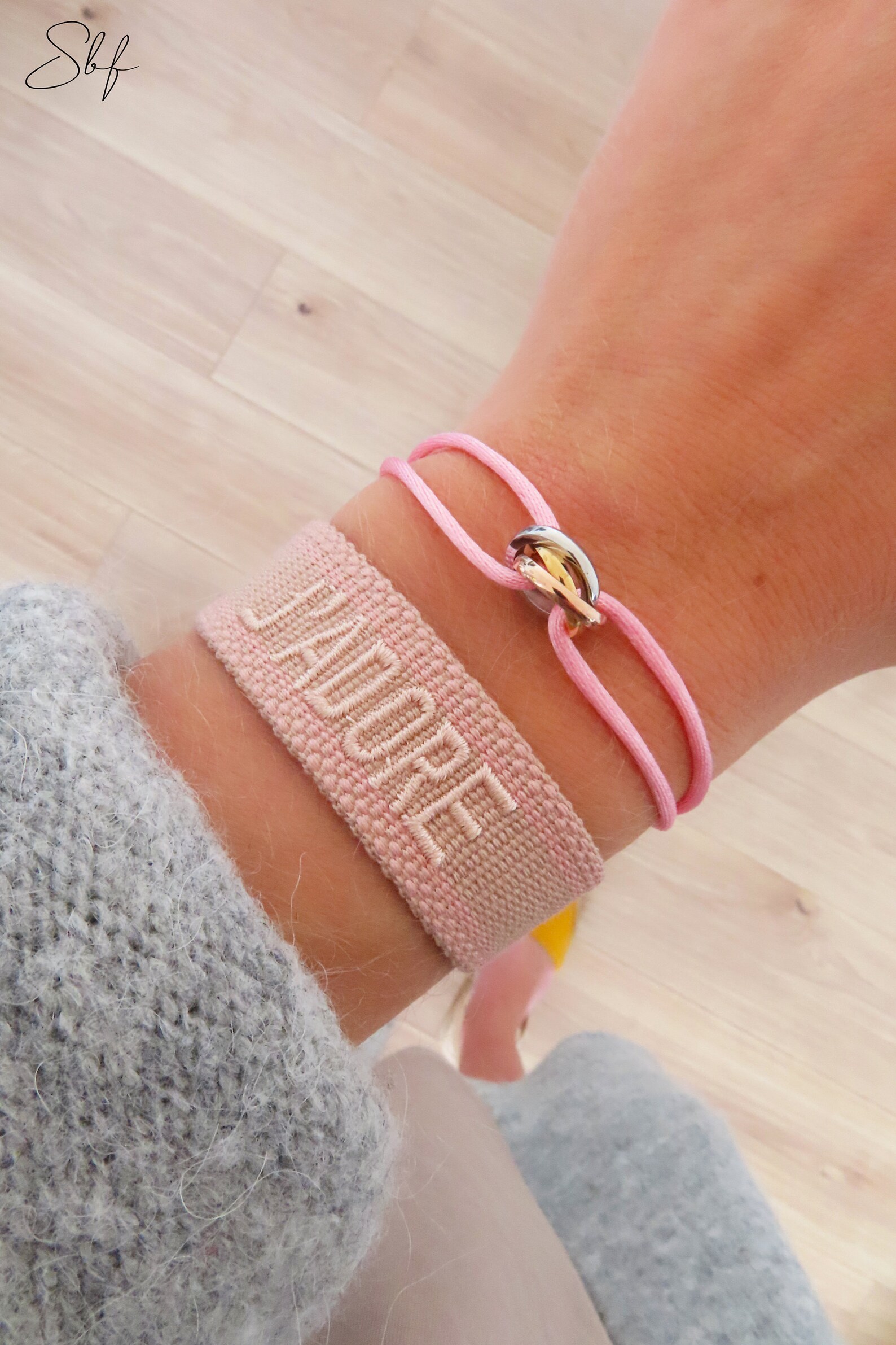 Freundschaft Armband J'adore Schmuck bestickt Quasten Etsy