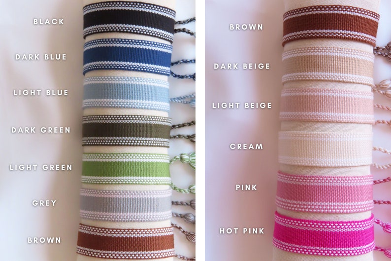 personalized bohemian bracelets embroidered with your desired text