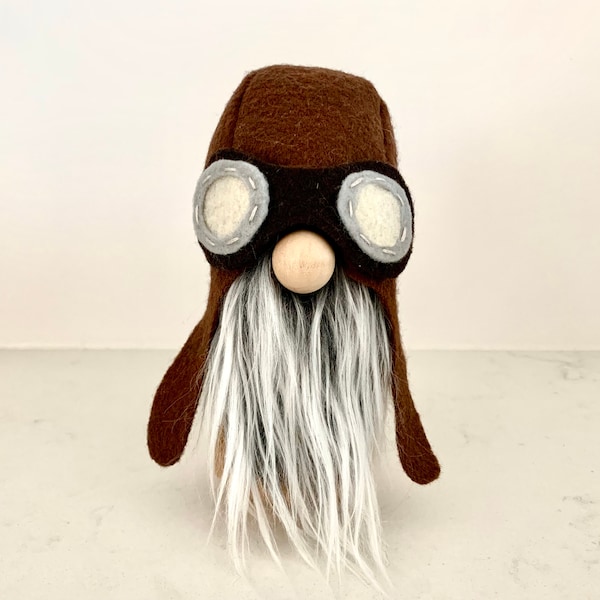 Aviator Gnome, Pilot Gnome, Gnome, Farmhouse Home Decor, Tiered Tray, Gift