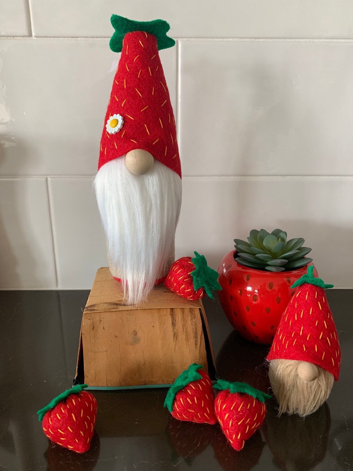 Strawberry Gnome Fruit Gnome Summer Gnome Garden Gnome Etsy