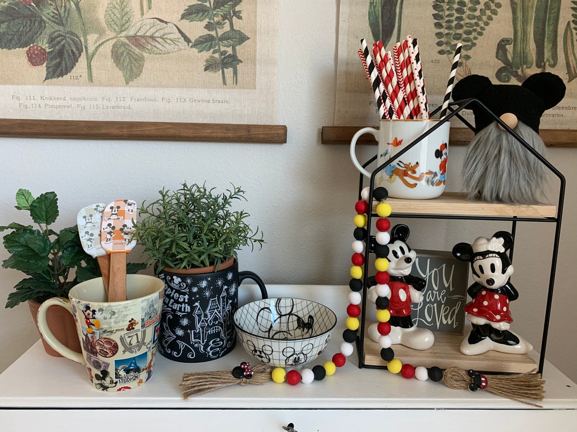 Mickey Mouse Inspired Gnome Disney Inspired Gnome Mouse - Etsy