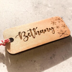 Personalised Christmas Bauble, Snowflake Tree Decoration, Wooden Christmas Ornament, Name Bauble, Personalised Gift, Christmas Tree Ornament