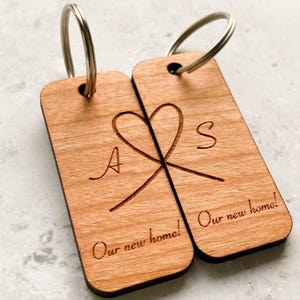 New Home Keyring, New Home Gift, House Warming Gift, Matching Couple, Moving Gift, First Home Gift, New Home Keychain, Home Owner Gift