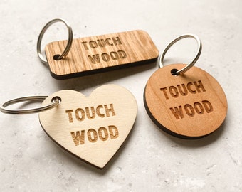 WW1 Fumsup Good Luck Charm. Silver and Wood 'touch Wood' Lucky