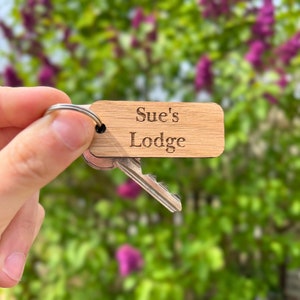 Spare House Keyrings, Personalised Keyrings, Custom Keyrings, House Warming Gifts, Engraved Wooden Airbnb Hotel Home Shed Car Workshop Keys