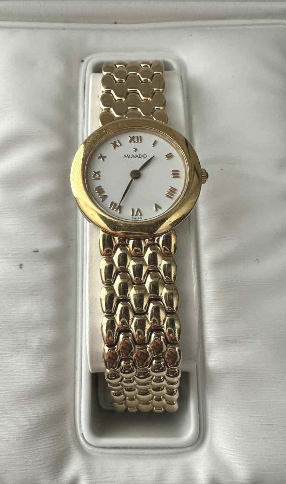 movado ladies dress watch MOVADO LADIES GOLD AND SILVER TONED DRESS WATCH