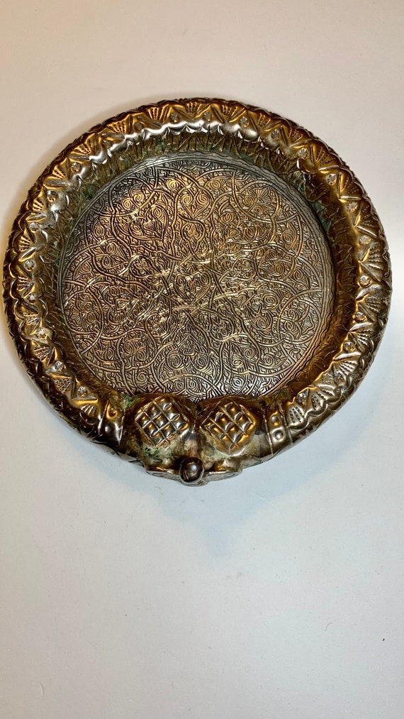 Vintage Eqyptian Silver Jewelry Tray Unique Cairo… - image 5