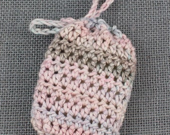 Beginner crochet kit, cotton yarn (Blue swirl), learn to crochet