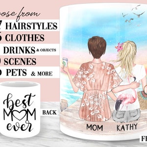 Custom MOM Mug Custom Family Mug Personalized Family Mug Bestie Mug Personalized Kids Mug Best Friend Gift Custom