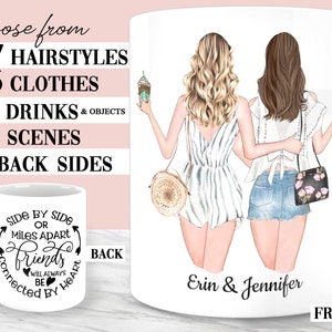 Custom Best Friends Mug Personalized Soul Sisters Mug Bestie Mug Personalized Best Friends Mug Best Friend Gift Custom Best Friend Mug