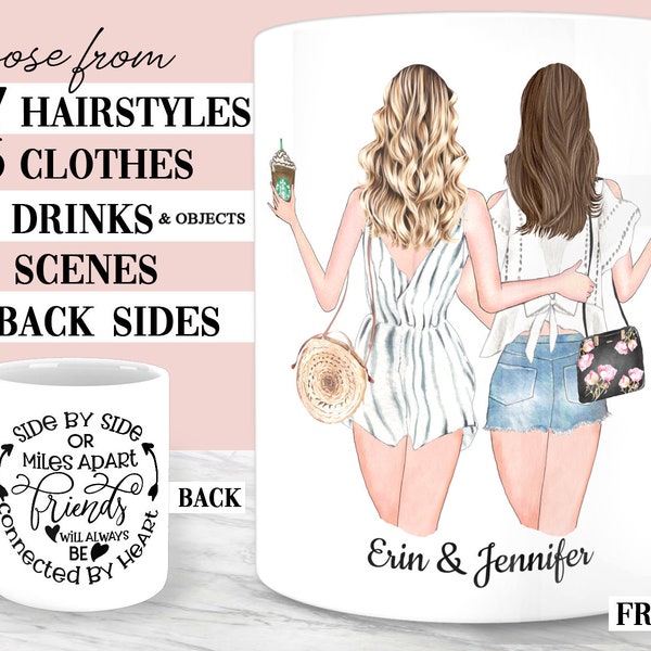 Personalized Best Friends Mug: Custom Soul Sisters Gift