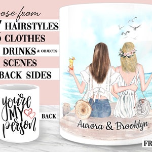 Custom Best Friends Mug Personalized Soul Sisters Mug Bestie Mug Personalized Best Friends Mug Best Friend Gift Custom Best Friend Mug