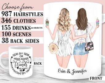 Custom Best Friends Mug Personalized Soul Sisters Mug Bestie Mug Personalized Best Friends Mug Best Friend Gift Custom Best Friend Mug