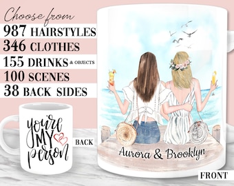 Custom Best Friends Mug Personalized Soul Sisters Mug Bestie Mug Personalized Best Friends Mug Best Friend Gift Custom Best Friend Mug