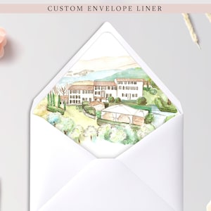 Custom Wedding Venue Envelope Liner, Custom Envelope Liner, Personalized Envelope Liner, Envelope Liner Template, Pet Envelope Liner