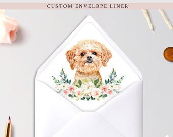 Custom Pet Envelope Liner, Custom Wedding Venue Envelope Liner, Custom Envelope Liner, Personalized Envelope Liner, Envelope Liner Template,