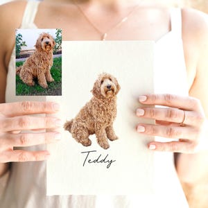 Custom Pet Portrait From Photo, Custom Pet Portrait Gift, Dog Portrait, Custom Pet Memorial Art, Custom Pet Portrait Painting, Dog Portrait Bild 4
