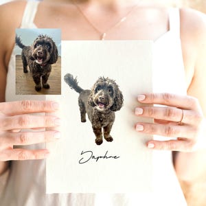 Custom Pet Portrait From Photo, Custom Pet Portrait Gift, Dog Portrait, Custom Pet Memorial Art, Custom Pet Portrait Painting, Dog Portrait Bild 6