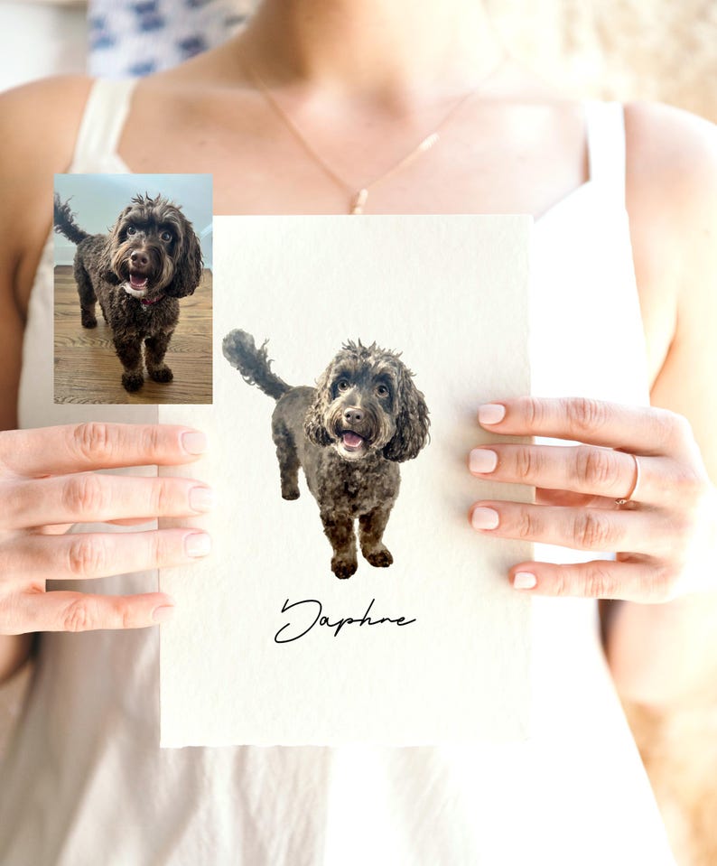 Custom Pet Portrait From Photo, Custom Pet Portrait Gift, Dog Portrait, Custom Pet Memorial Art, Custom Pet Portrait Painting, Dog Portrait Bild 6