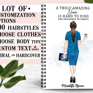 Custom Nurse Notebook, Personalized Nurse Notebook, Notebook Journal, Nurse Gifts, Personalized Nurse Graduation Gift, Custom Nurse Planner