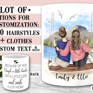 Custom Best Friends Mug Personalized Soul Sisters Mug Bestie Mug Personalized Best Friends Mug Best Friend Gift Custom Best Friend Mug