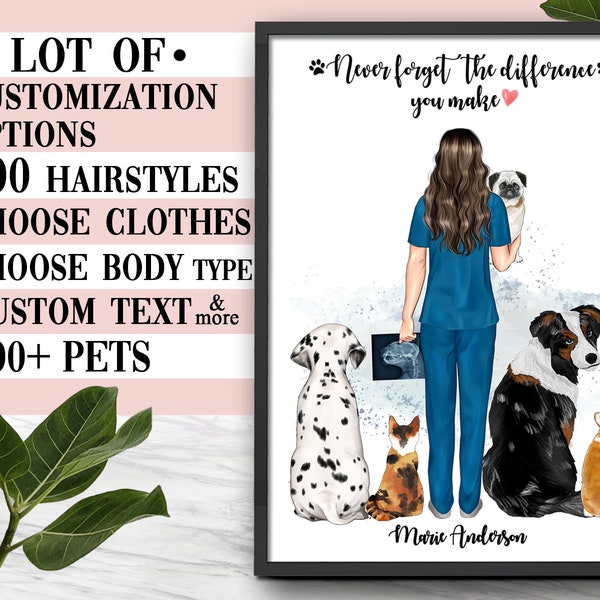 Custom Veterinarian Print Custom Vet Print Veterinary Graduation Vet Tech Gift Vet Tech Print Veterinary Print Custom Graduation Print