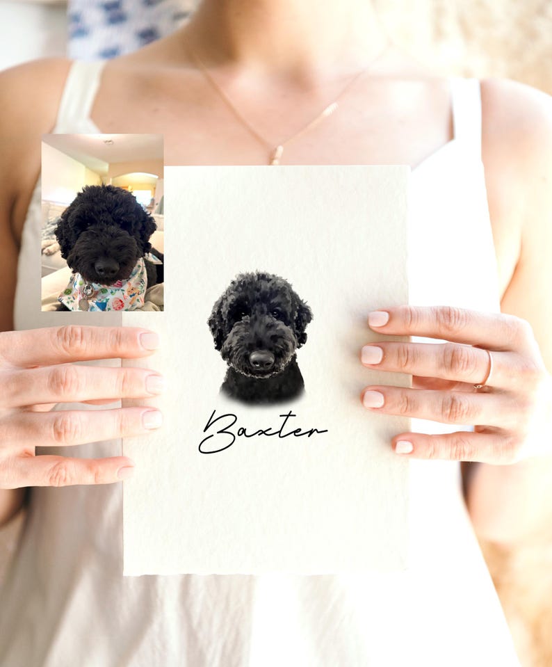 Custom Pet Portrait From Photo, Custom Pet Portrait Gift, Dog Portrait, Custom Pet Memorial Art, Custom Pet Portrait Painting, Dog Portrait Bild 9
