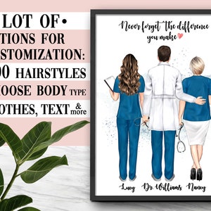 Custom Medical Team Print, Nurse Team Print, Custom Nurse Print, Personalized Nurse Print, Nurse Squad Print, Nurse Gifts, Doctor Print