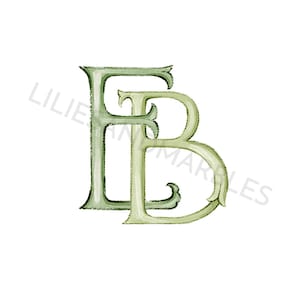 Custom Wedding Monogram Logo, Wedding Monogram, Watercolor Monogram, Wedding Logo, Custom Watercolor Wedding Crest, Custom Watercolor Crest,