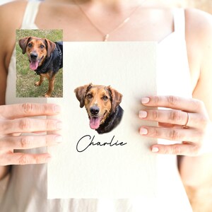 Custom Pet Portrait From Photo, Custom Pet Portrait Gift, Dog Portrait, Custom Pet Memorial Art, Custom Pet Portrait Painting, Dog Portrait Bild 2