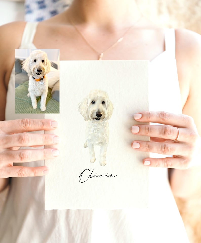 Custom Pet Portrait From Photo, Custom Pet Portrait Gift, Dog Portrait, Custom Pet Memorial Art, Custom Pet Portrait Painting, Dog Portrait Bild 5