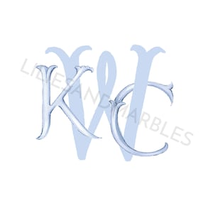 Custom Wedding Monogram Logo, Wedding Monogram, Watercolor Monogram, Wedding Logo, Custom Watercolor Wedding Crest, Custom Watercolor Crest,