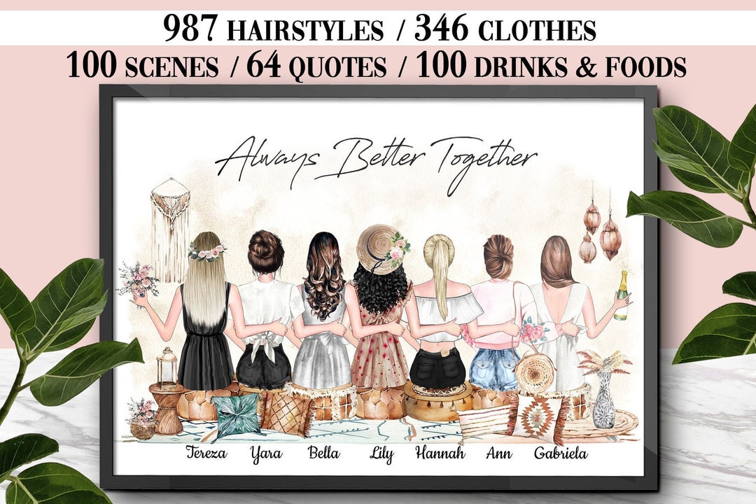 Custom Best Friends Print Personalized Friendship Print Custom Best