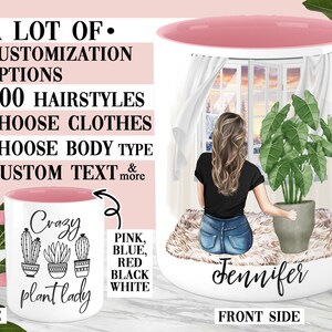Custom Plant Lady Mug, Funny Plant Mug, Crazy Plant Lady, Plant Mom, Gardener Mug, Plant Lover Gift, Houseplant Lover Mug, Plant Mug,