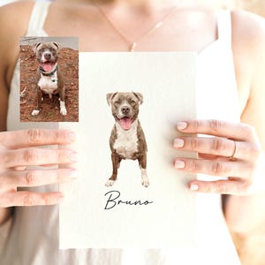 Custom Pet Portrait From Photo, Custom Pet Portrait Gift, Dog Portrait, Custom Pet Memorial Art, Custom Pet Portrait Painting, Dog Portrait Bild 7
